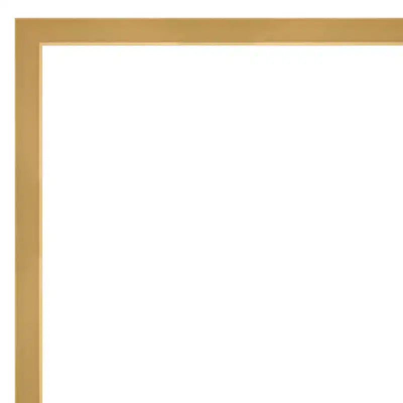 Miroir mural de salle de bain avec cadre en laiton poli 37" x 25" doré - : Rectangulaire moderne, biseauté, à fixation murale