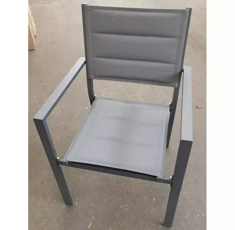 Chaise de salle à manger d'extérieur en aluminium Chaises de salle à manger pour balcon, jardin