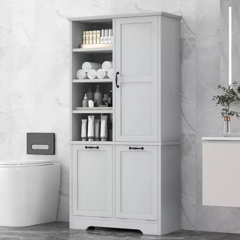 Grande armoire de rangement autonome Sharp avec étagères réglables et portes