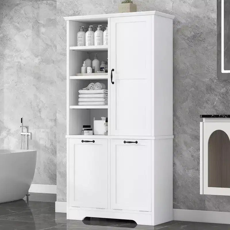 Grande armoire de rangement autonome Sharp avec étagères réglables et portes
