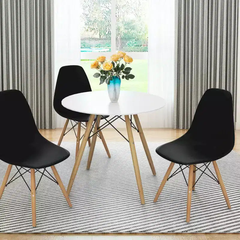 Chaises de salle à manger Style moderne Chaise en plastique Noir/Blanc/Bleu