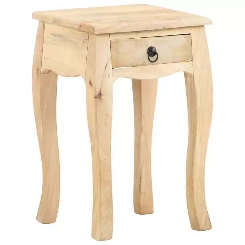 Table de chevet en bois de manguier massif naturel, armoire de chevet compacte