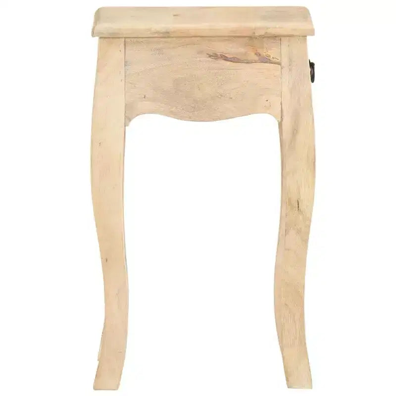 Table de chevet en bois de manguier massif naturel, armoire de chevet compacte