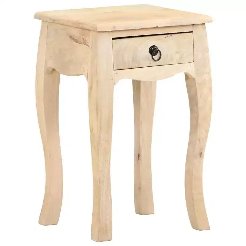 Table de chevet en bois de manguier massif naturel, armoire de chevet compacte