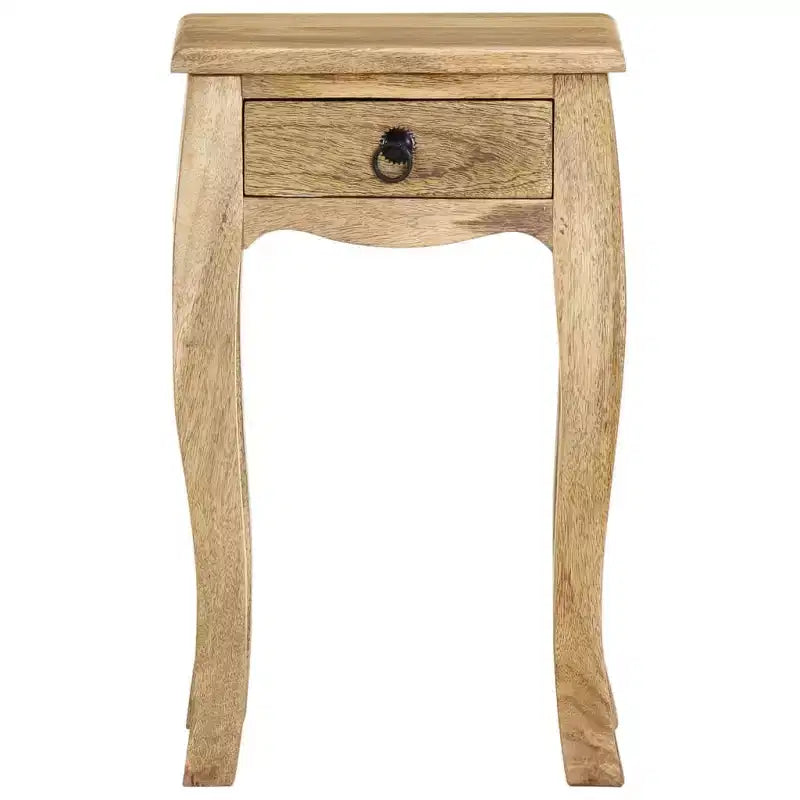 Table de chevet en bois de manguier massif naturel, armoire de chevet compacte