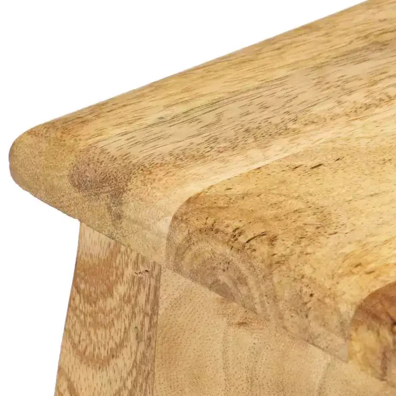 Table de chevet en bois de manguier massif naturel, armoire de chevet compacte