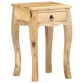 vidaXL Nightstand Natural Brown Solid Mango Wood Compact Bed Cabinet