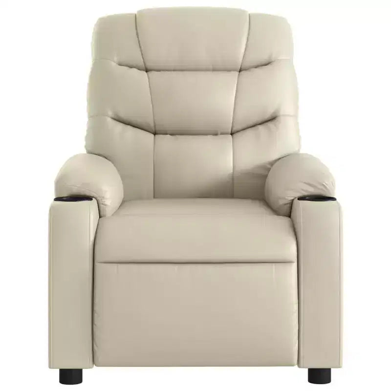 Fauteuil inclinable de massage en similicuir noir