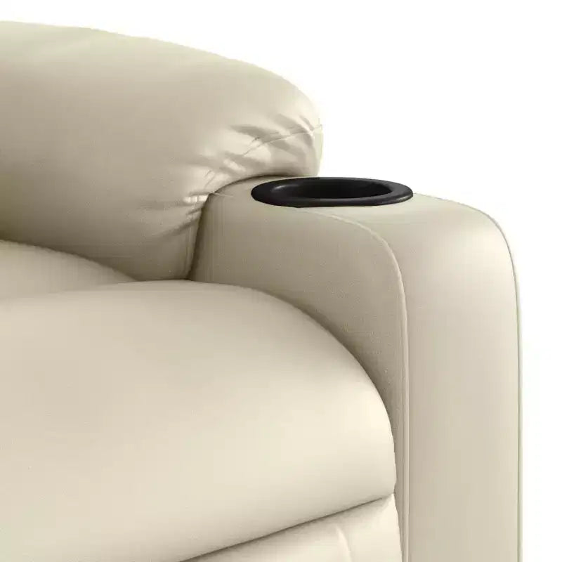 Fauteuil inclinable de massage en similicuir noir