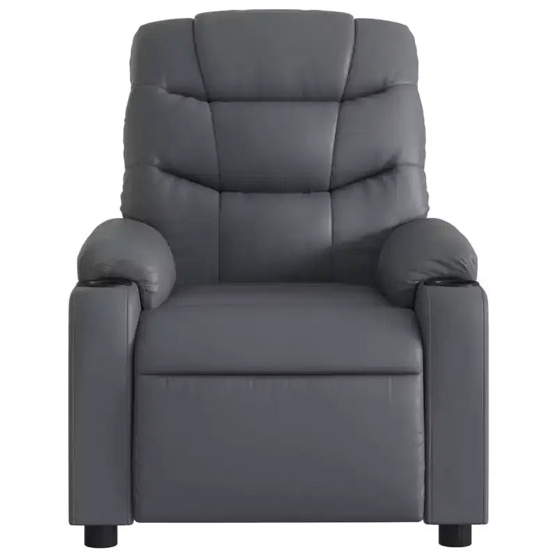 Fauteuil inclinable de massage en similicuir noir