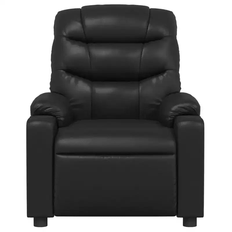 Fauteuil inclinable de massage en similicuir noir
