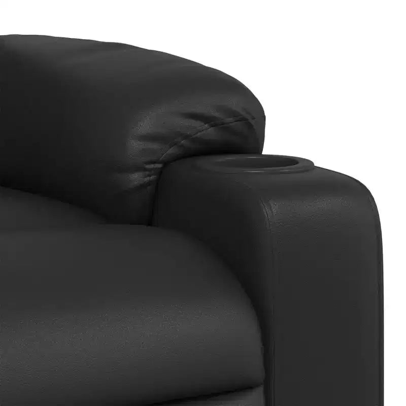 Fauteuil inclinable de massage en similicuir noir