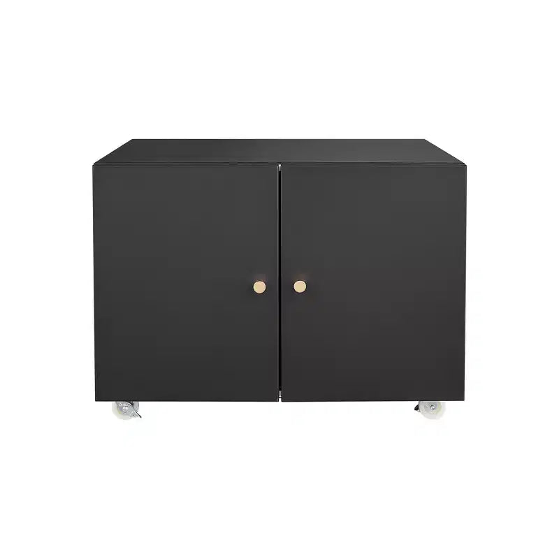 Meuble Classeur Imprimante Mobile Moderne avec Portes et Roues, Meuble de Rangement pour Bureau, Table d'Étude