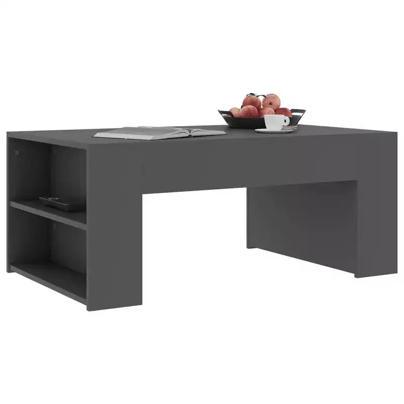 Table basse en bois d'ingénierie gris Table basse de taille moyenne