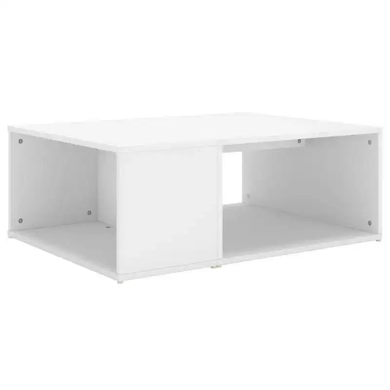 Table basse en bois d'ingénierie noir, taille moyenne, rectangulaire, moderne