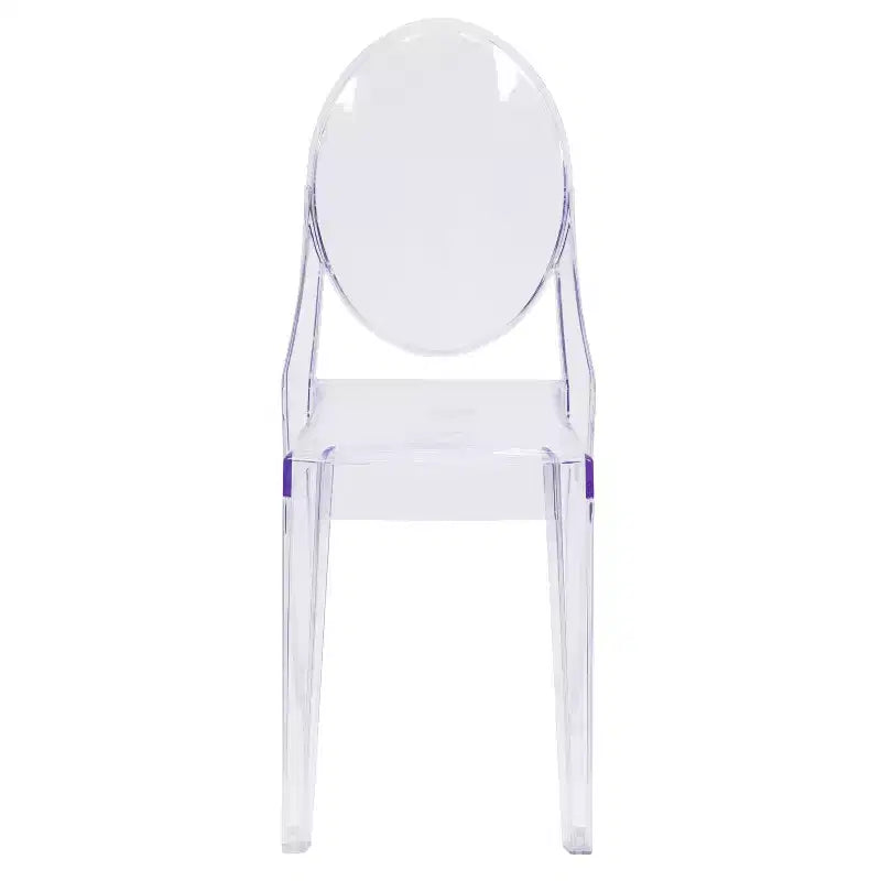 Chaise d'appoint Ghost en acrylique transparent - Chaise empilable pour événement ou décoration