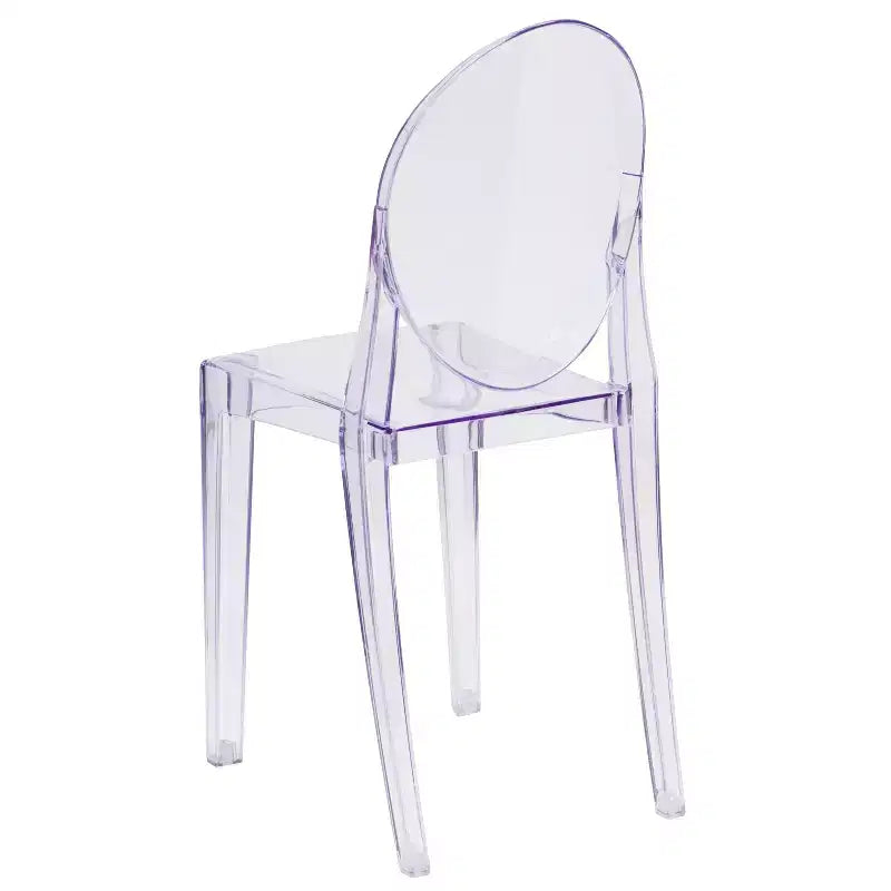 Chaise d'appoint Ghost en acrylique transparent - Chaise empilable pour événement ou décoration