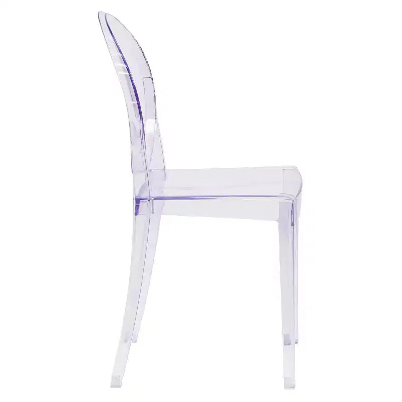 Chaise d'appoint Ghost en acrylique transparent - Chaise empilable pour événement ou décoration